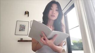 Asian nerdy girl shares bed with her stepbrother - a taboo fantasy