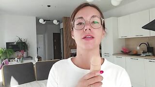 A girl has a discharge and talks dirty to her man