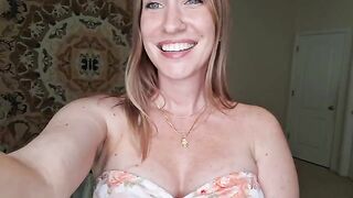 A breast massage with shimmering oil, done without any cracks