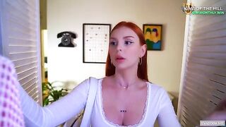 The girl was caught and fucked in her mouth by an unexpected visitor