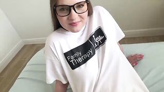 A young guy has a steamy encounter with his hot step sister in a taboo roleplay scene