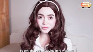 The girl in the role of a doll was fucked on Halloween night
