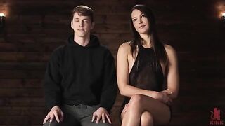 A girl takes control and sits on his face and holds his cock - a total domination