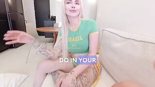 The girl skillfully performs oral sex and brings pleasure