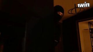 The busty housewife was fucked by a stranger who broke in