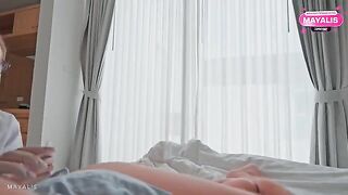 The nurse distracted me from the blowjob with her moaning