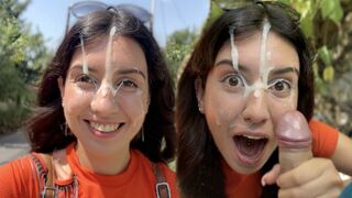 A guy made a mess on the face of a girl he met on the street