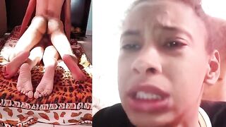 The ring tightens, and the penis bursts through in an intense session