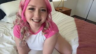 A hot step-daughter gives a blowjob and gets fucked hard in this taboo household fantasy