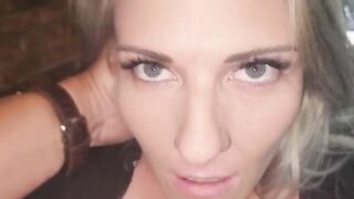 Babe bouncing on cock, racing to reach orgasm faster