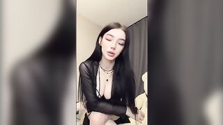 The girl with a big ass plays with sex toys and orders to fuck