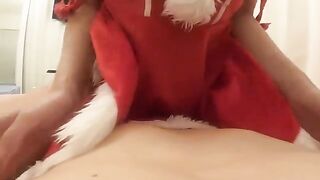 A beautiful woman has sex with a guy and gets cum shot all over her face