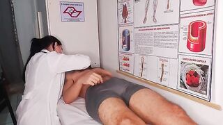 The doctor conducted an oral examination to ensure the patient's health
