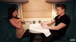 Part 1: Adventure Train, the neighbor lost cards and got a huge dick on the train