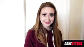 Petite Laney Grey gets her pussy filled with a big monster cock
