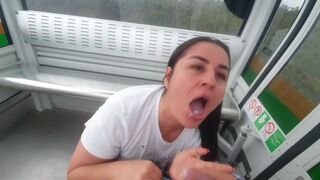 Strangers catch kathalina7777 fucking in the cable car of Medellin, Colombia, an exhibitionist thrill