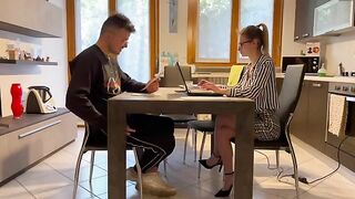 Italian secretary gets seduced and fucked in her office