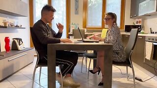 Italian secretary gets seduced and fucked in her office