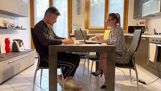 Italian secretary gets seduced and fucked in her office