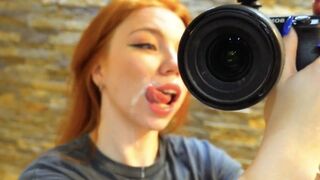 An appetizing Russian girl, Kisankanna, gave a blowjob and showed her skills