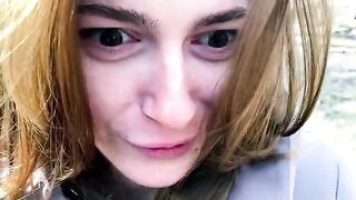 A pathetic whore filmed in a compromising scenario