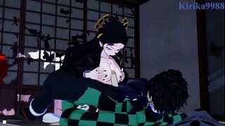 Tanjiro Kamado fucks Daki in a hot Japanese setting
