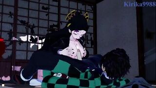 Tanjiro Kamado fucks Daki in a hot Japanese setting
