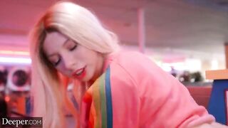 Pretty babe Kenzie cheating on her boyfriend in public