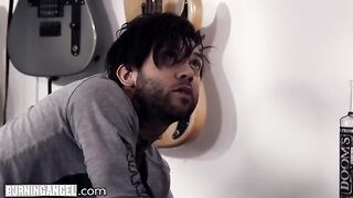 BurningAngel's tattooed emo babe Marley Brinx gets covered in cum!