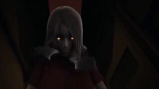 Alma in cowgirl pose, intense eye contact experience