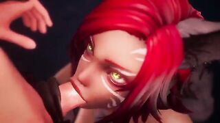 Taron has sex with Captain, using his penis for a footjob in this hot hentai scene