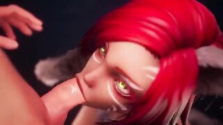 Taron has sex with Captain, using his penis for a footjob in this hot hentai scene